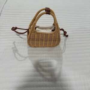 Brown Woven Handbag